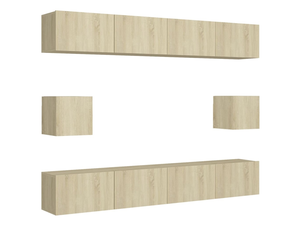 Maison Exclusive - Juego De Muebles De Salón 6 Piezas Roble Sonoma