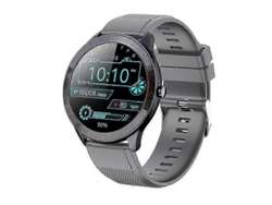 Reloj inteligente para hombre y mujer, 1,3 pulgadas, resistente al agua IP68, con podómetro, monitor de frecuencia cardíaca y sueño, Ly Ebike (gris)