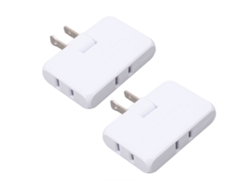 2 Unidades De Adaptador De Enchufe Plano De Pared, Divisor De Grifo Giratorio De 3 Vías Y Dos Fases, 110-240 V
