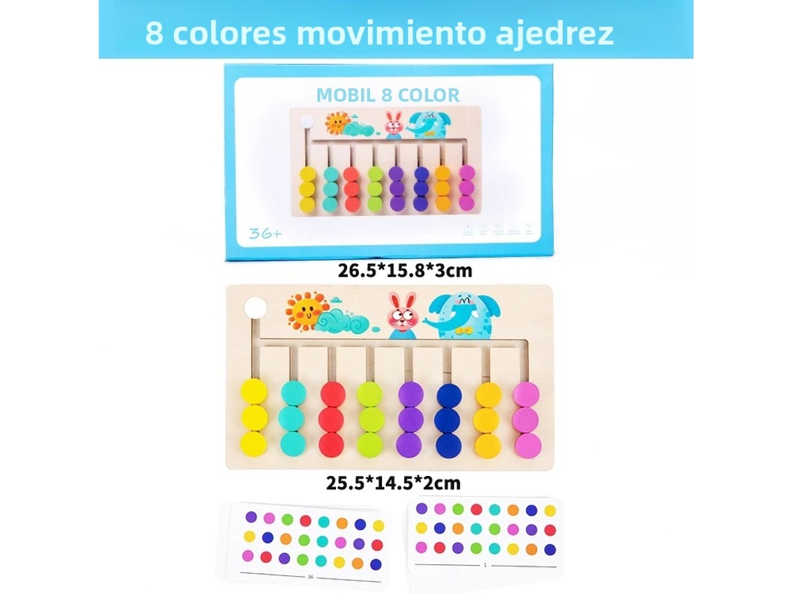 Juguete educativo de mesa para niños que estimula el razonamiento lógico (8 colores)