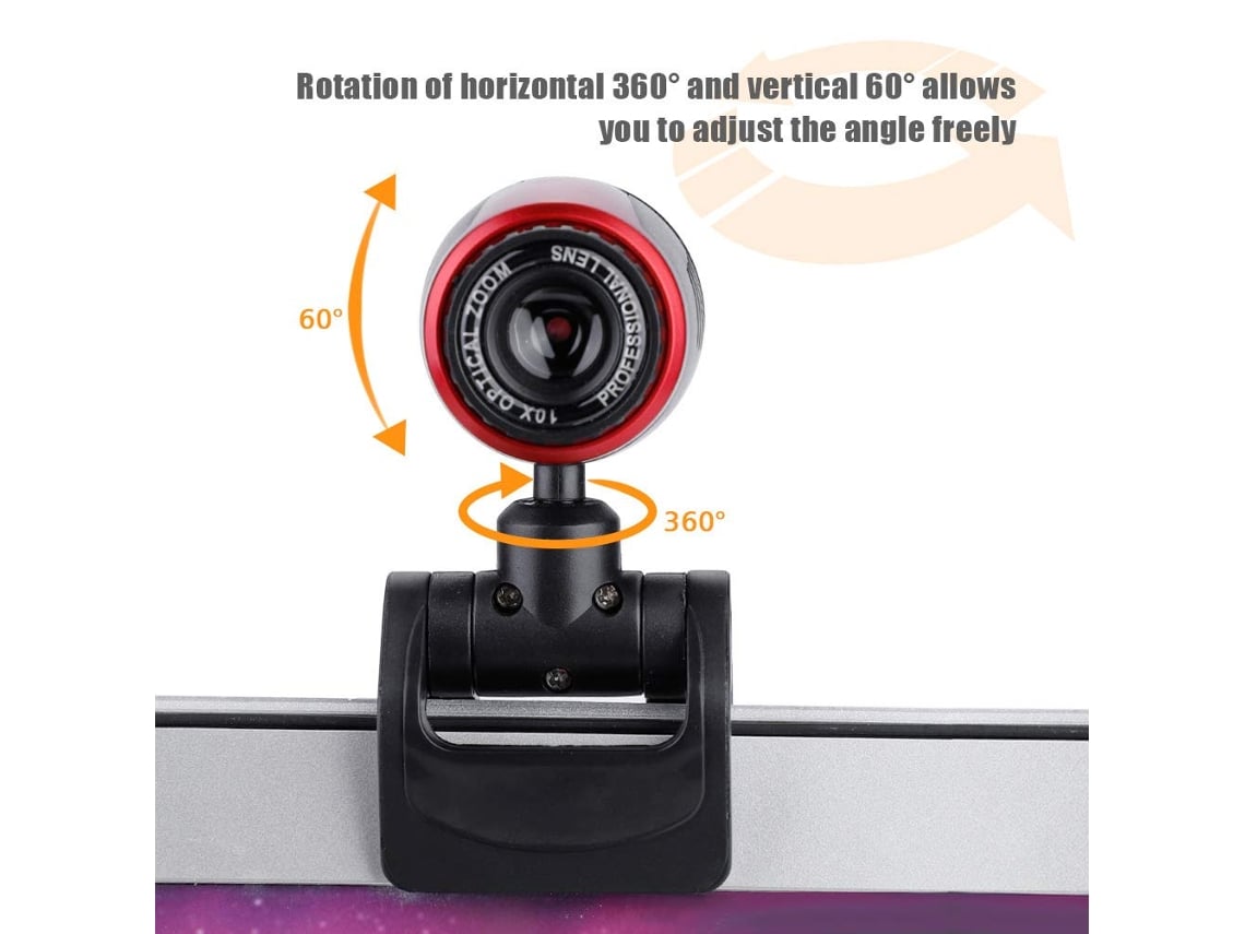 Cámara web con micrófono, cámara web USB de 360° de 16 MP para