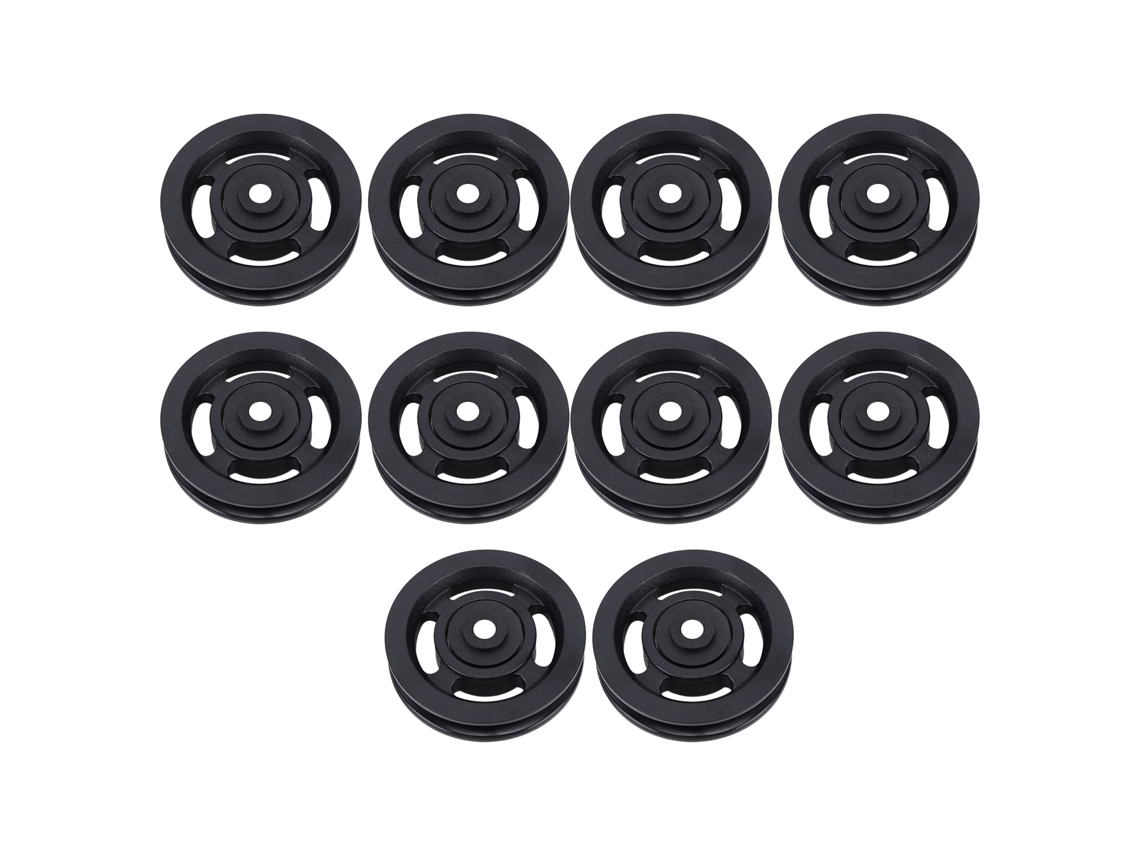 10 Poleas Universales De 90 Mm Con Rodamiento Para Equipos De Gimnasio Y Puertas De Garaje.