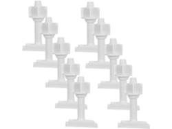 Juego de 10 tornillos para asiento de inodoro, tornillos de fijación de plástico reforzado, accesorio Gokoco