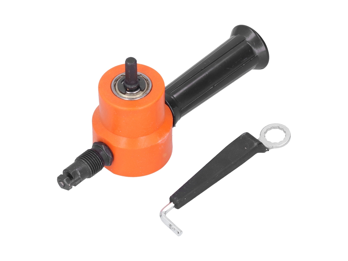 Anexo De Parafusadeira Para Corte De Metal Nibbler De Cabeça Dupla Ajustável 360° Versátil