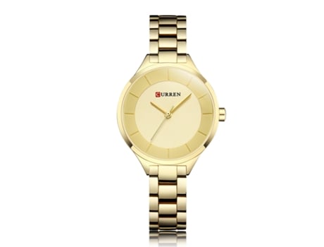 Relojes de Moda para Mujer Reloj Impermeable de Cuarzo con Correa de Acero Inoxidable para Mujer-Dorado LUUCOZK