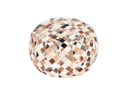 Cojin Suelo Piel Camel 48x48x35cm