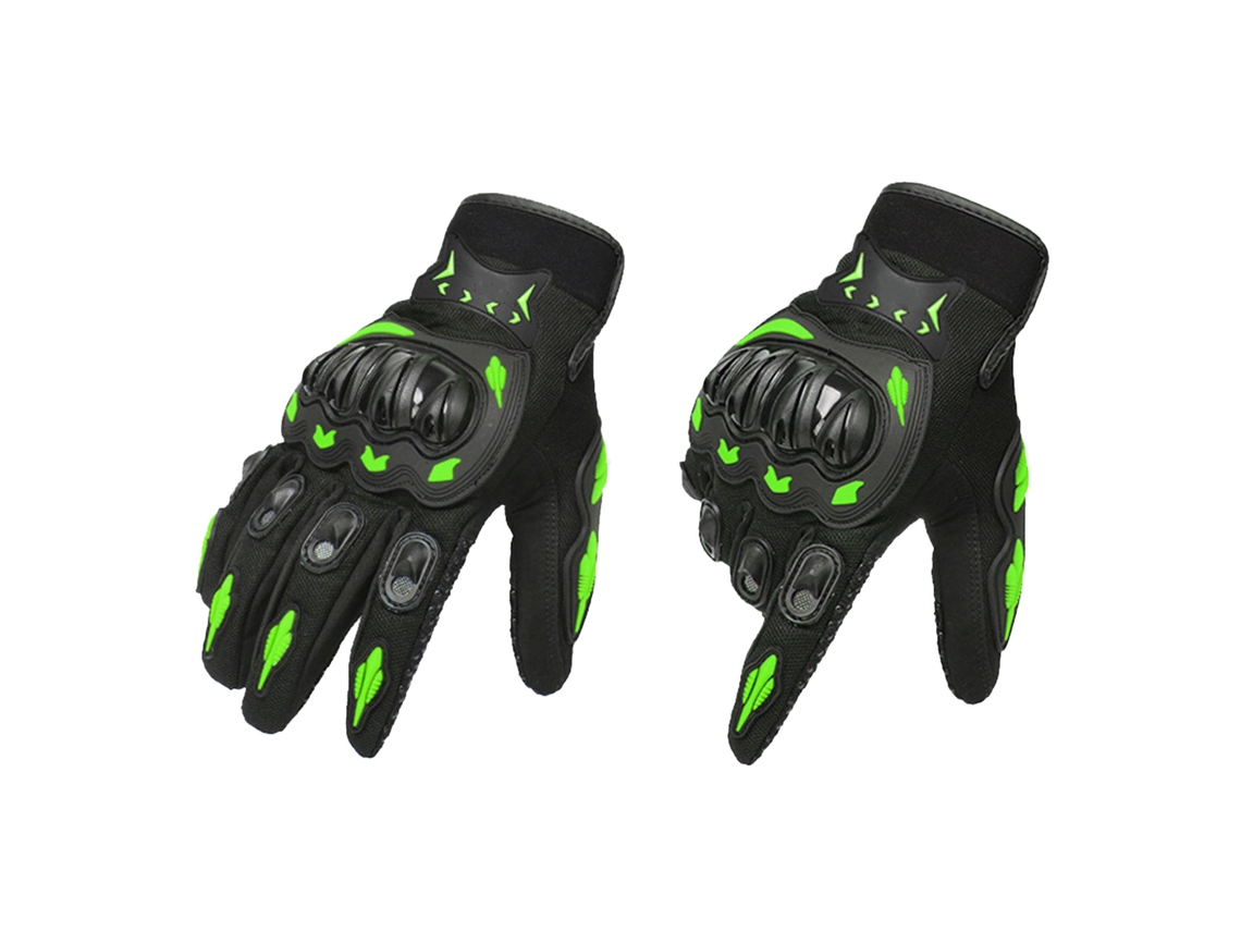 Guantes De Ciclismo Para Exteriores Con Dedos Completos, Resistentes A Caídas Y Resbalones, De Nailon Verde, Talla L (8,5-9,0 Cm).