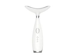 Dispositivo de belleza facial y de cuello Bestvite 3 en 1 con calor y vibración (blanco)