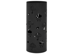 Paragüero de acero negro Vidaxl Jortmrd