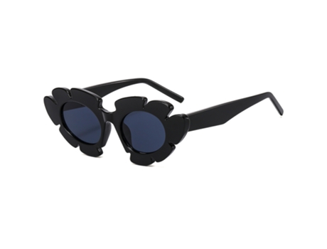 Gafas Poligonales Girasol-Montura Negra Película Gris Gafas Poligonales Girasol-Montura Negra Película Gris JEIIBRZUI