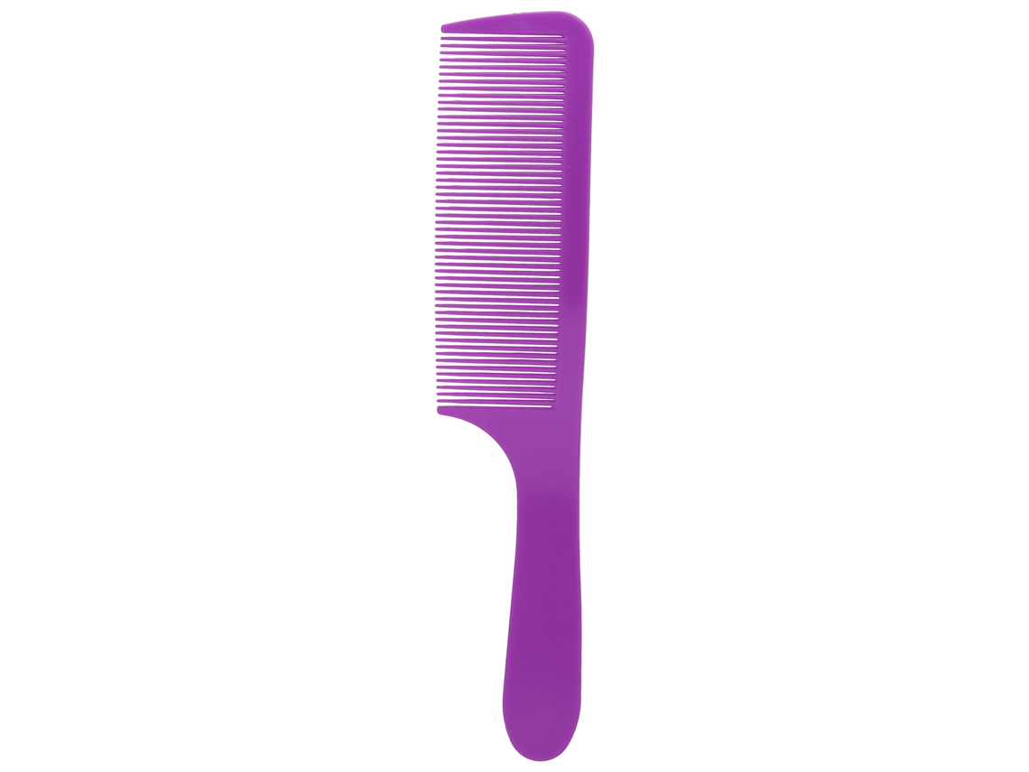 Peine De Plástico Con Dientes Finos Y Curvos Para Desenredar Y Cortar El Cabello - Uso En Salones De Belleza Y En Casa - Morado