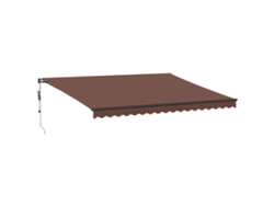 Maison Exclusive - Toldo Retráctil Automático Con Luces Led Marrón 450x350 Cm
