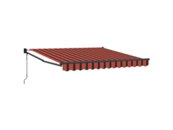 Maison Exclusive - Toldo Retráctil Automático Naranja Y Marrón 3x2,5 M