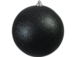 Bola de Navidad EUROPALMS Glitter (Negro - 20 cm)