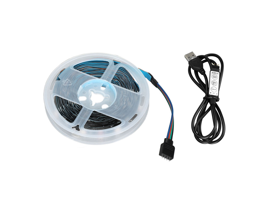 2026-tiras Led Rgb De 5v Usb Con 3 Funciones Botón, 1m/3.3ft Para Dormitorio, Club, Hotel, Pasillo, Decoración Exterior