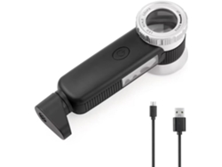 Lupa De 30 Aumentos Con 7 Luces, Lámpara De Bolsillo Plegable Recargable Por Usb.