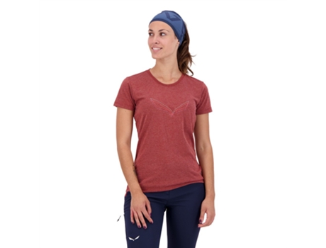 Camiseta de Mujer SALEWA Pure Eagle Frame Dry Naranja (XS)