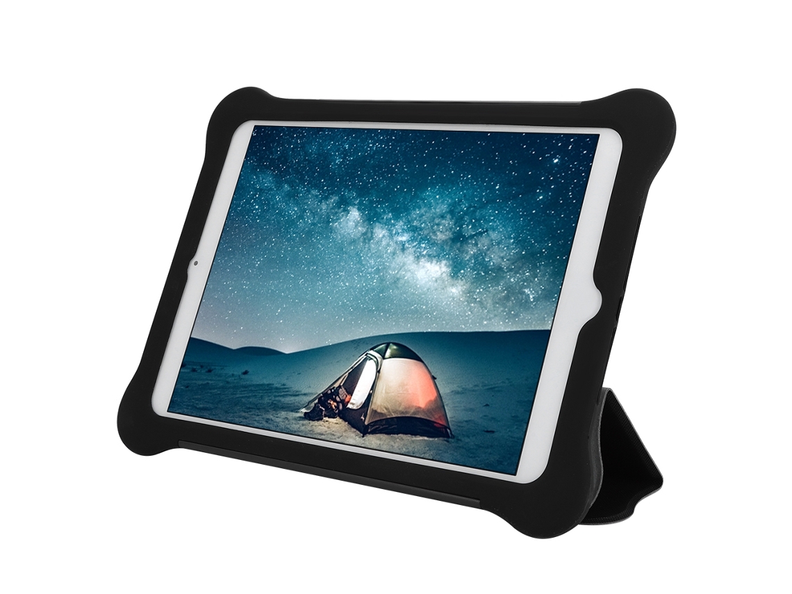 Funda de silicona a prueba de golpes para iPad 9.7, cubierta protectora negra y dorada