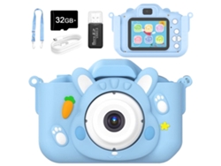 Cámara Para Niños 32 Gb Hd 1080p Mini Cámara Para Niños Pantalla De 2 Pulgadas Azul Gertiz