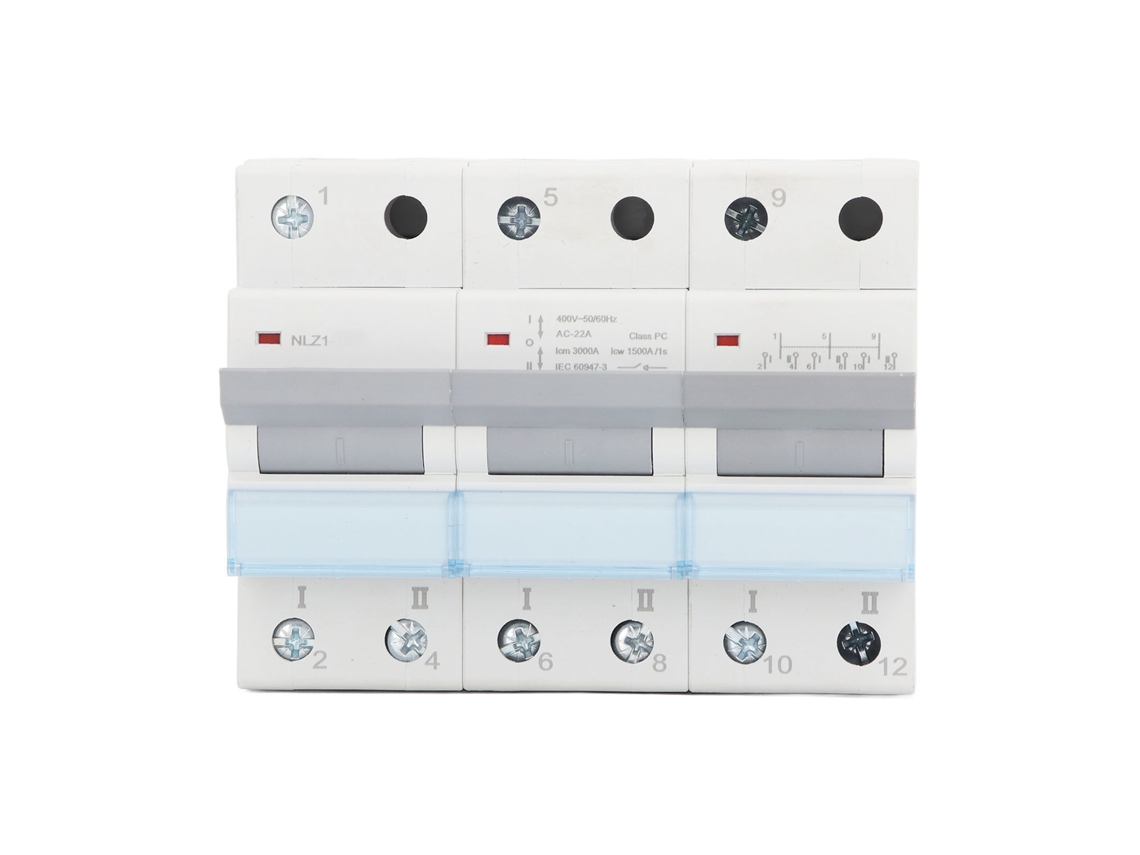 Veloriskku-conmutador De Transferência Manual De Dupla Potência 400vca 3p 63a Para Rail Din 35mm Com Interbloqueio Unilateral