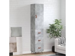 Aparador De Madera Contrachapada Gris Hormigón 34,5x34x180 Cm