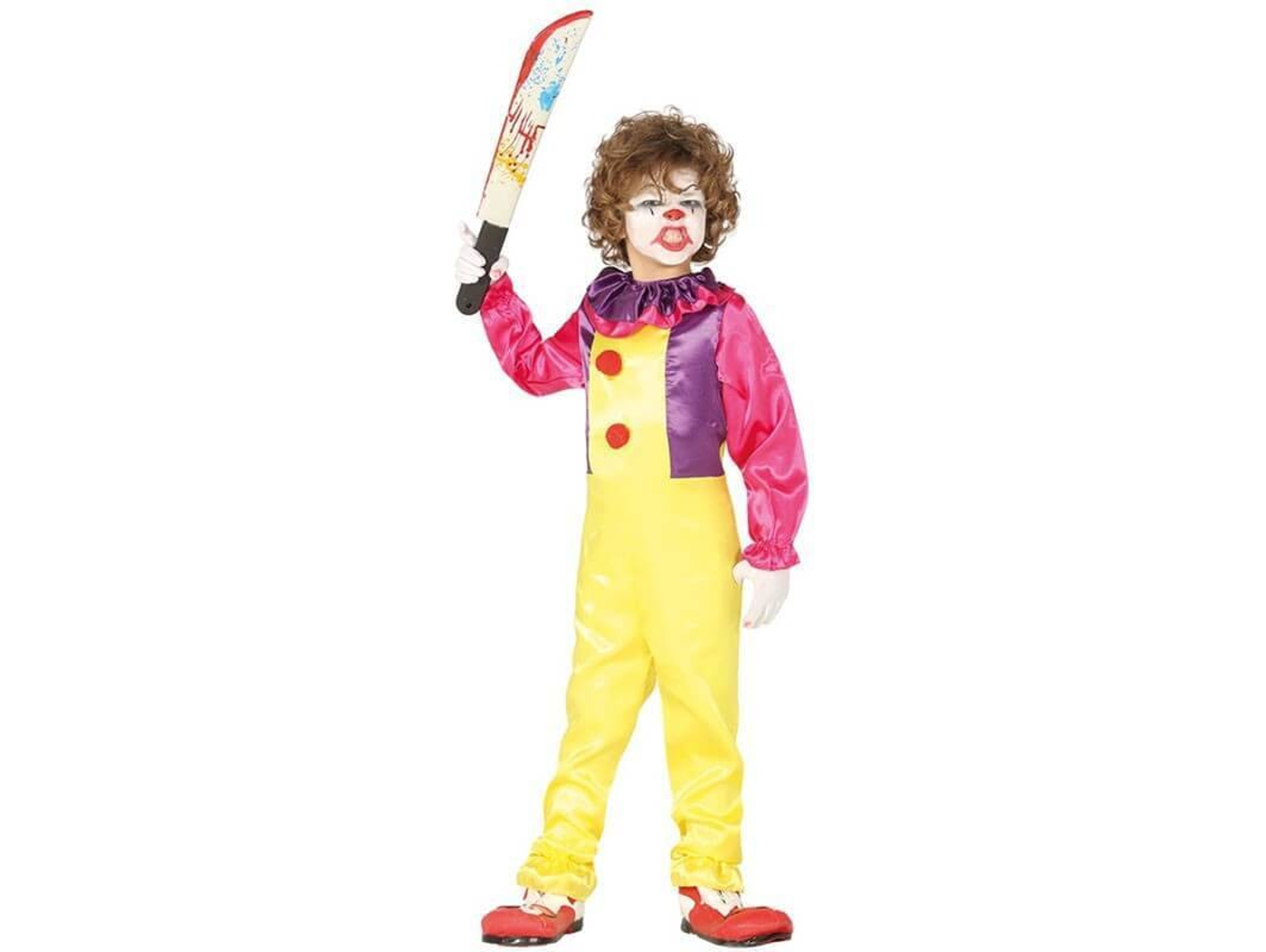 Disfraz de Niño DISFRAZZES Payaso Maléfico Amarillo (Talla: 5 a 6 años)