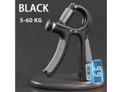(negro Mejorado) Entrenador De Fuerza De Agarre Ajustable, Peso 5-60 Kg, Con Contador