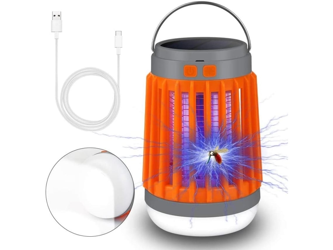 Linterna Solar Camping Luz Ultravioleta Función Insecticida Usb Portátil Ip67 Tiendas Campaña Interior Exterior