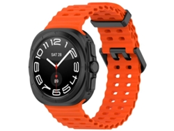 Correa de silicona con diseño de agujeros para Samsung Galaxy Watch Ultra - Doble cierre y agujeros (47 mm)