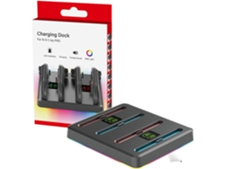 Estación De Carga Con Controlador Dual Y Efectos De Iluminación Coloridos Para Tecnología Ns2.
