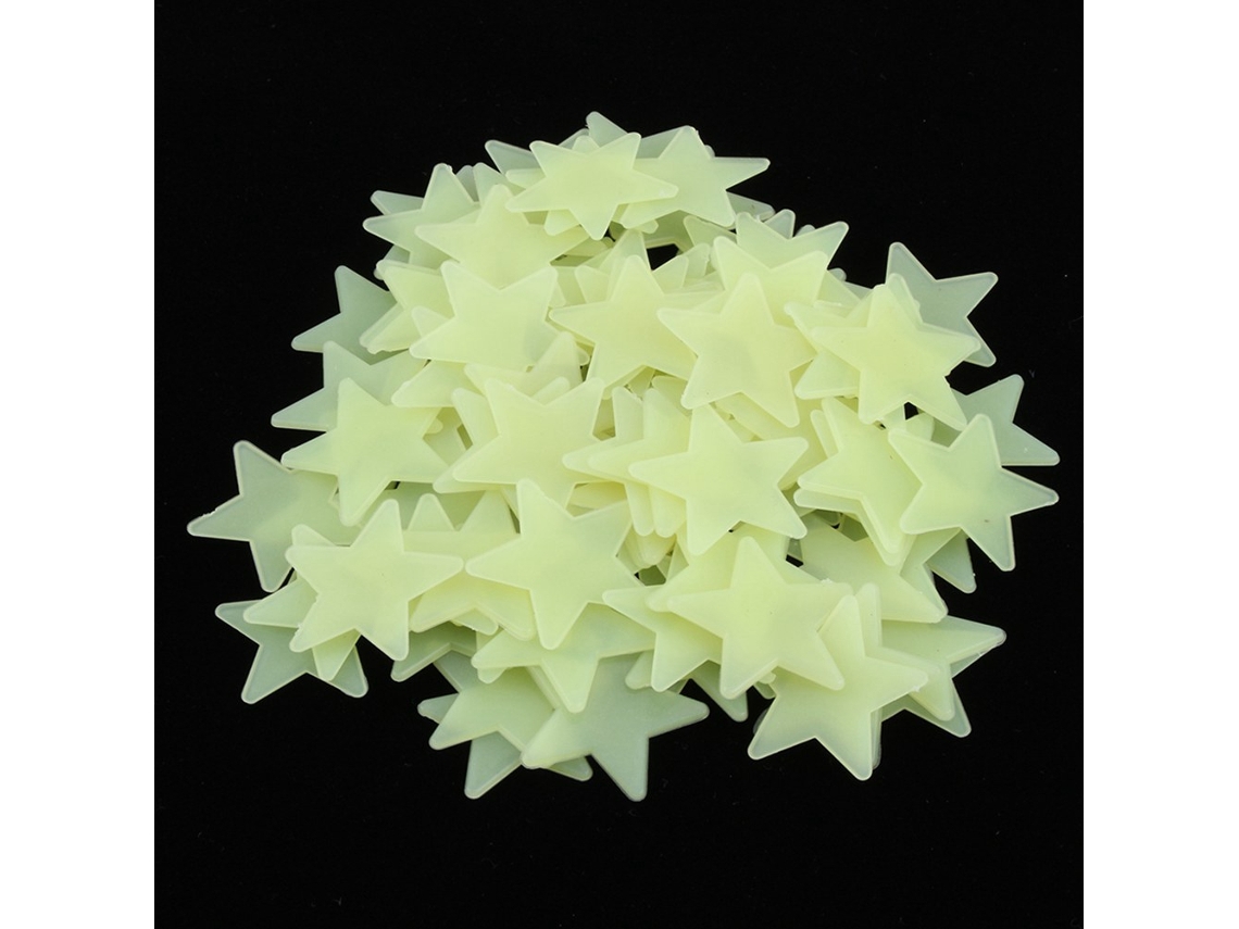 2026-100 Pegatinas De Estrellas Luminosas 3d Para Pared, Decoración Infantil Y Dormitorio Bebé