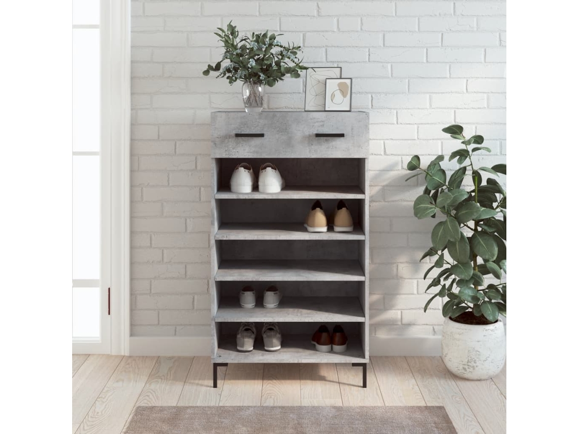 Zapatero Organizador 60X35X105 Cm Derivados de Madera Gris Cemento