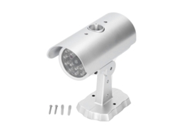 Cámara De Seguridad Falsa Con Sistema De Vigilancia Simulado Con Led Intermitente (maqueta)