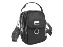 Bolso De Hombro Negro Informal Con Tamaño Ajustable, Gran Capacidad Y Diseño Elegante.