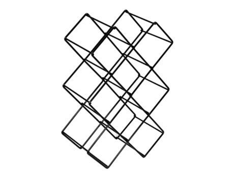 Estante para Vinos [EN.CASA] (Metal - Negro)