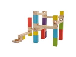 Pista De Bolas De Madera De Juguete Educativo Para Niños Con Bloques De Construcción Stem