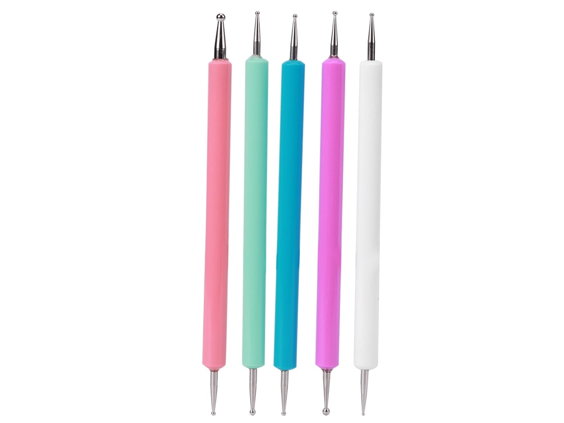 5 Bolígrafos Acrílicos De Doble Punta Para Punteado, Ideales Para Manualidades Con Diamantes De Imitación Y Pintura.