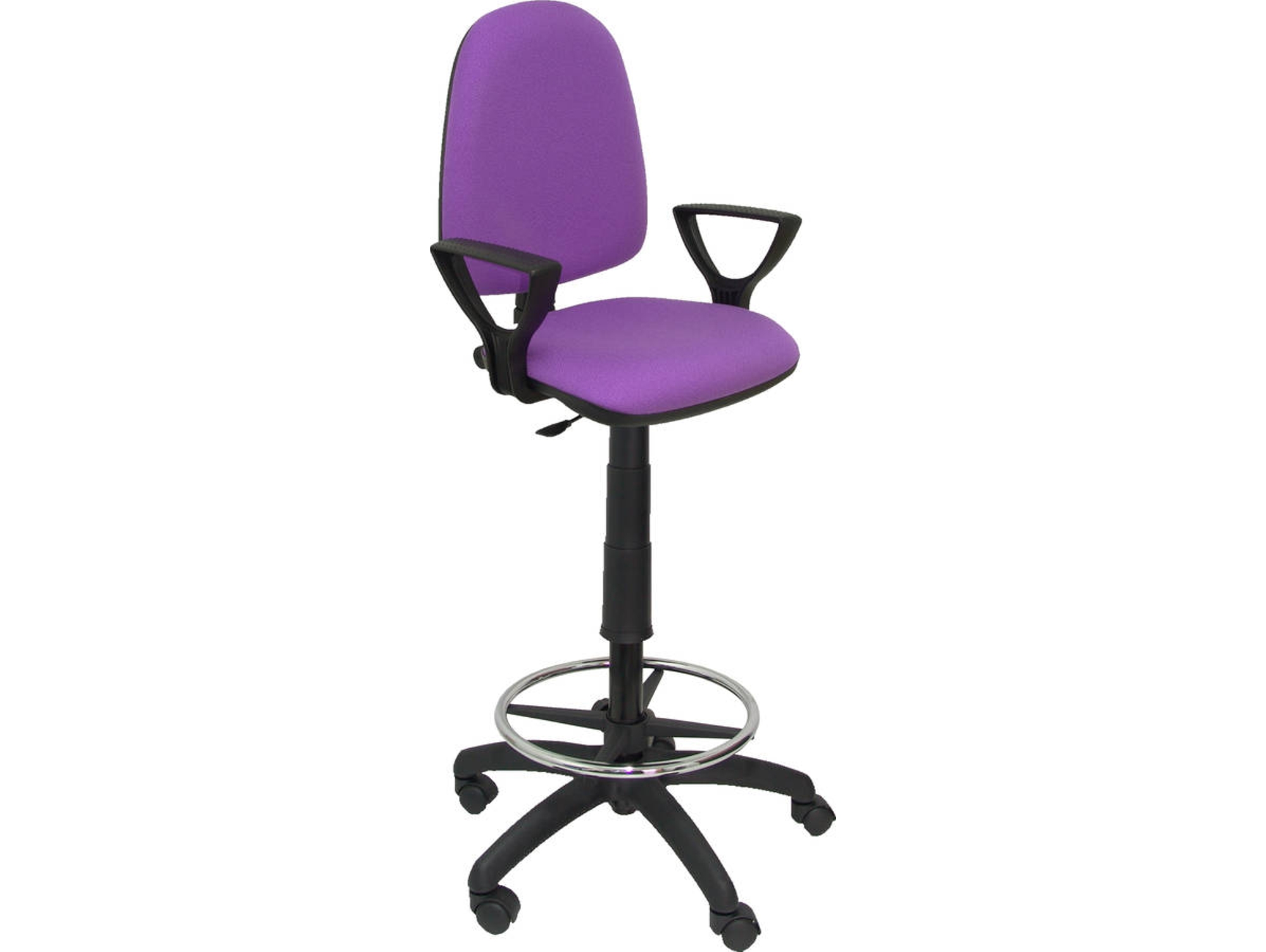 Silla de Escritorio Alta PIQUERAS Y CRESPO Ayna Lila (Brazos fijos - Tejido)