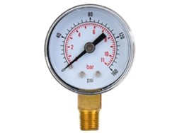 Manómetro Mecánico Con Base Bspt De 1/8" Para Aire, Aceite Y Agua, Rango De 0 A 160 Psi (0 A 11 Bar).