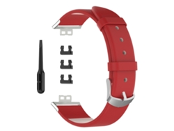 Cinto De Couro De Substituição Para Smartwatch Vermelho Pulseira Compatível Com Relógio Fit