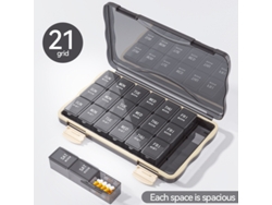 Organizador Semanal De Pastillas Chrui 28 Celdas Gran Capacidad Sin Bpa (negro)