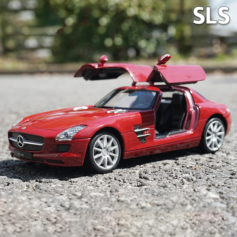 (rojo) Coche De Juguete De Aleación Fundida A Presión A Escala 1:24, Coche De Colección
