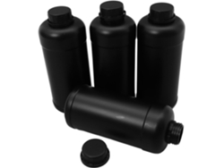 Paquete De 4 Frascos De Plástico Negro Para Reactivos De 1000 Ml.