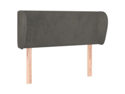 Maison Exclusive - Cabecero De Terciopelo Gris Oscuro 93x23x78/88 Cm