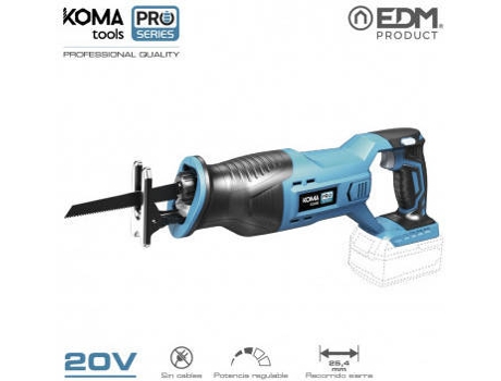 Sierra de Sable 20V Sin Bateria Y Cargador 8,5X44X15.5Cm KOMA TOOLS Pro Series Battery