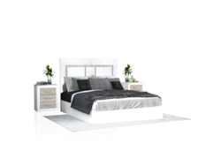 Cabecero Con Mesitas Kira, , Andersen Pino - Gris, (Ancho), DUEHOME