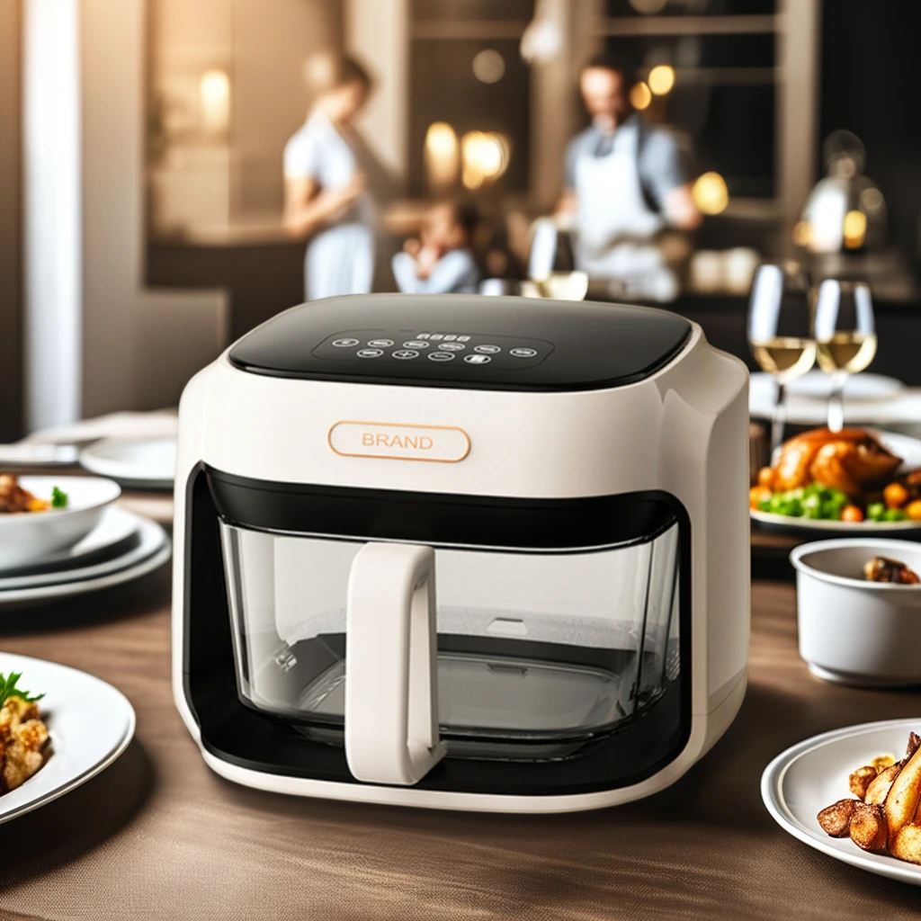 Horno Freidora De Aire Multifuncional (gris) Con Rejilla De Acero Inoxidable