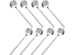 2026-32125-set De 8 Cucharas Espresso De Acero Inoxidable Chapado En Oro, Cucharillas Mini (plata)