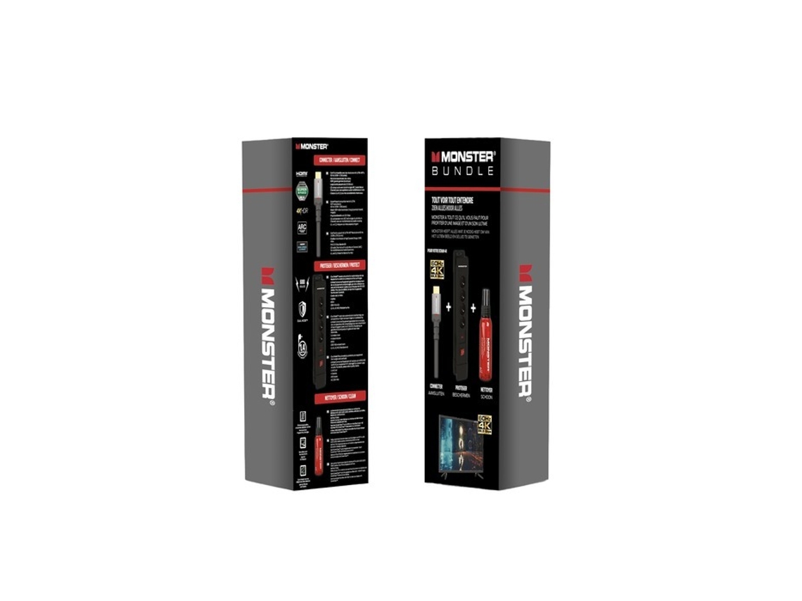 Cable 4k 22.5gbps 1.8m hdmi con 60ml limpiador de pantalla y 4p power en MONSTER