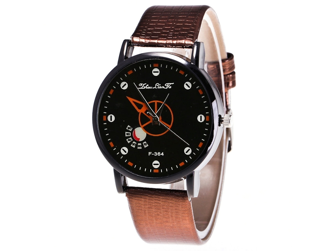 Reloj Analógico De Cuarzo Con Correa Pu Para Mujer Zhoulianfa (café)